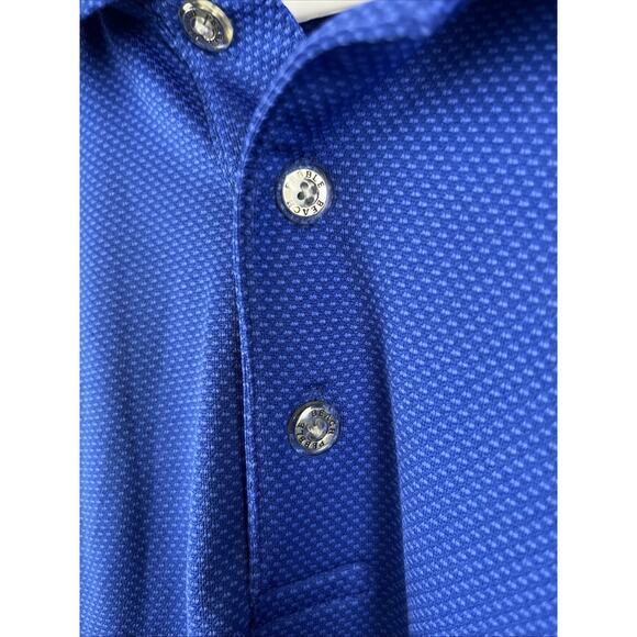 Pebble Beach Golf Polo Perf Dry Luxe Shirt Blue Print Men's Size XL Jose Cuervo - Picture 4 of 6